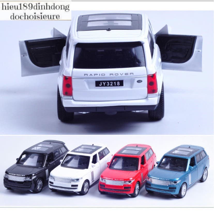 xe sắt xe range rover mở cánh loại đẹp sắc nét chạy cót có tiếng hú ga đèn phát sáng (video ảnh thật)