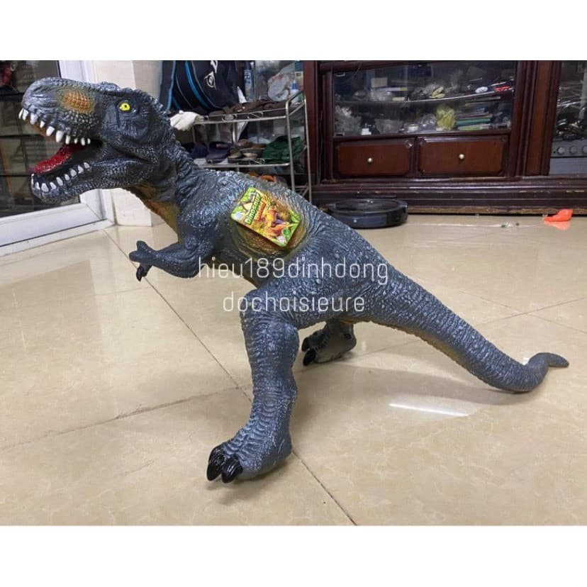 Khủng long bạo chúa cao su cỡ siêu lớn có âm thanh kick thước 43x66 cm