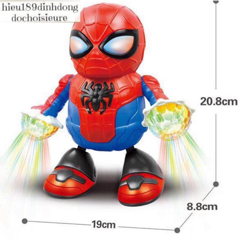 Đồ chơi Dance hero spider man người nhện nhảy vui nhộn có nhạc có đèn tặng kèm pin