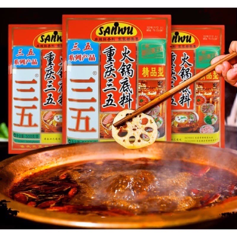Gia Vị Lẩu Tứ Xuyên Sanwu Gói 150g