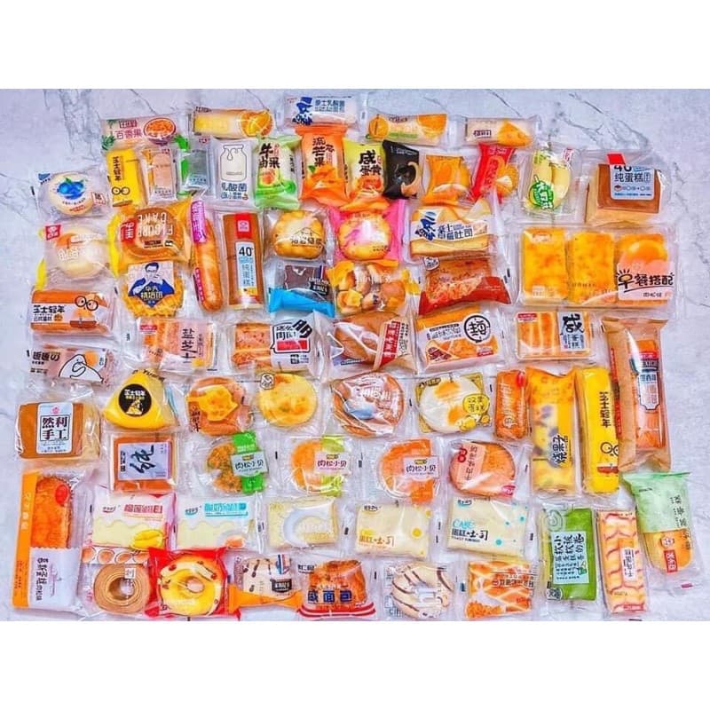 (Tặng 1 Gói Kẹo Ngậm) 2KG BÁNH MIX CAC VỊ BÁNH TƯƠI HIT (45 50c)