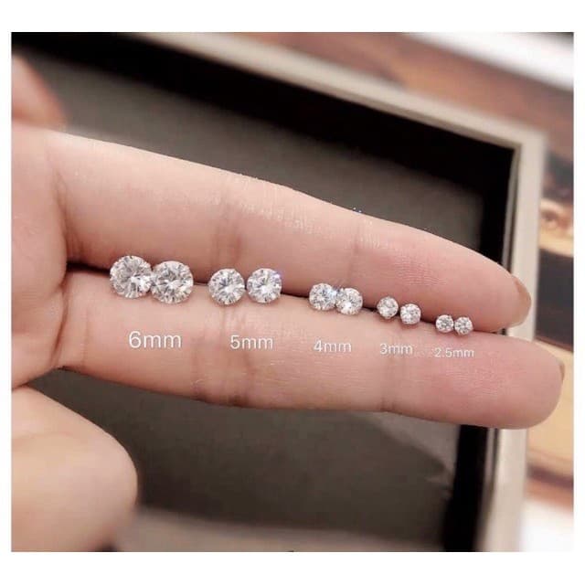 GIÁ CTV BÔNG TAI NỮ NỤ ĐÁ 2MM 6MM BẠC TA VỀ NHIỀU