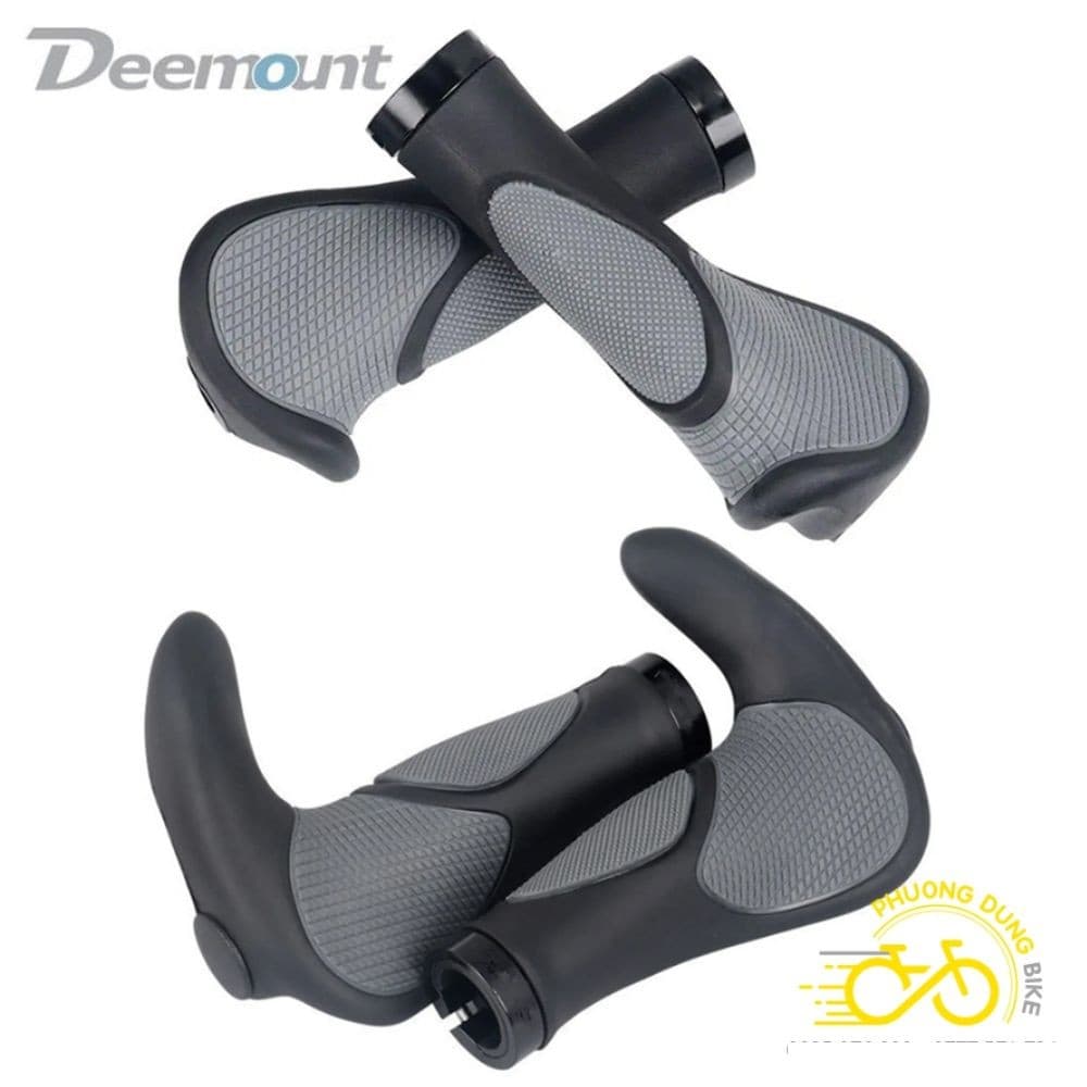Tay nắm cao su xe đạp chống mỏi DEEMOUNT MEROCA Tặng kèm 2 lục giác