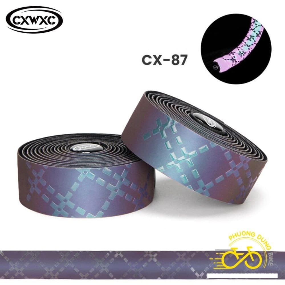 Dây quấn (Băng quấn) ghi đông xe đạp da PU phản quang CXWXC CX 87