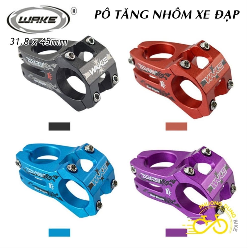 Pô tăng nhôm xe đạp WAKE 02 cỡ 31.8x45mm