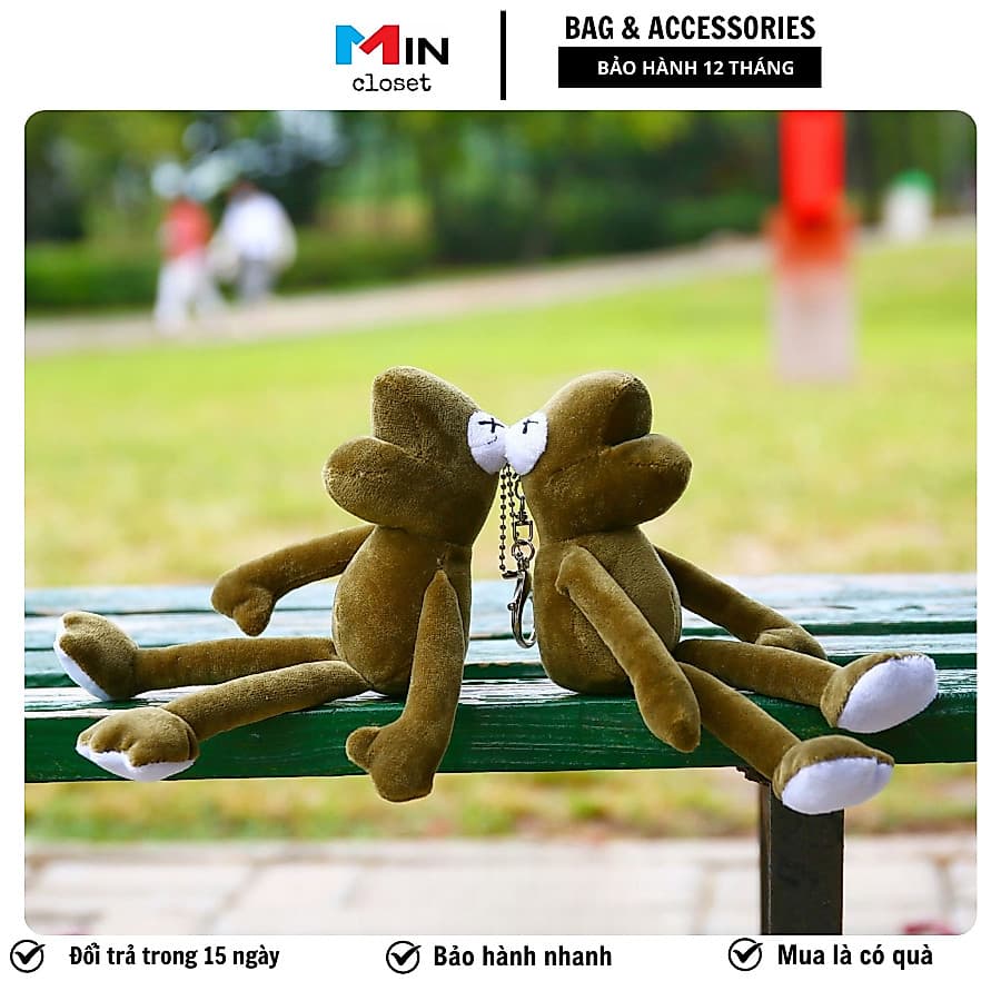 Móc Khóa Cài Balo Siêu Dễ Thương Hình Ếch Xanh Mincloset