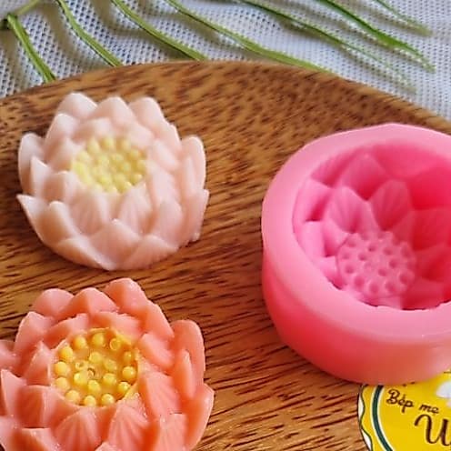 Khuôn Silicon Hoa Sen Nở 6cm
