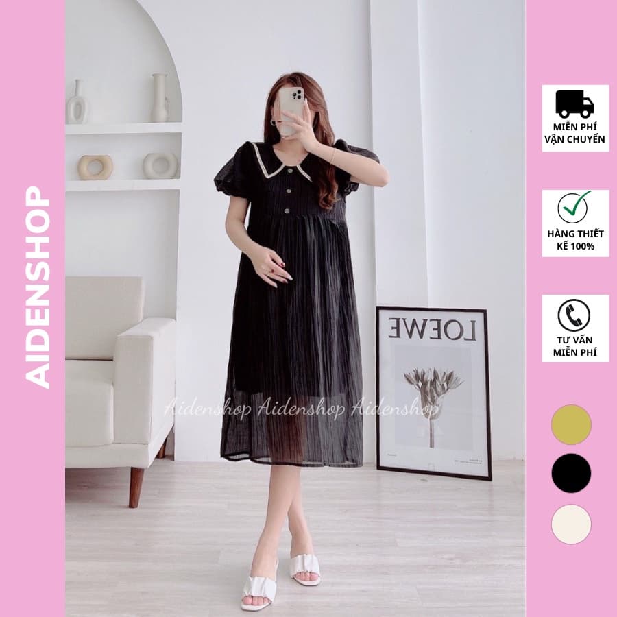 VÁY BẦU ĐẸP DÁNG DÀI SUÔNG RỘNG ĐẦM BẦU CÔNG SỞ CAO CẤP