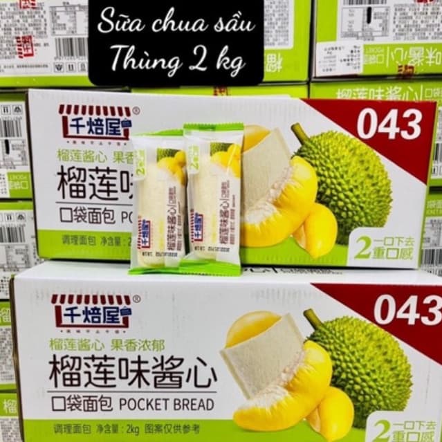 HỘP 2KG BÁNH SỮA CHUA SẦU RIÊNG (87 92c)