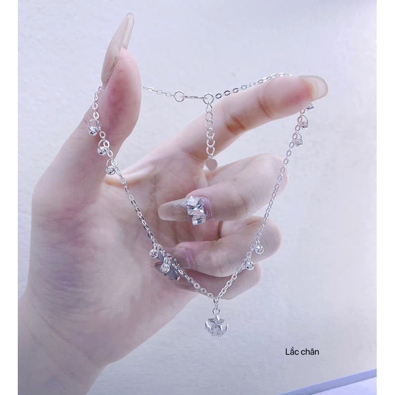 Lắc chân sao trăng kết hợp chuông bạc giá xưởng