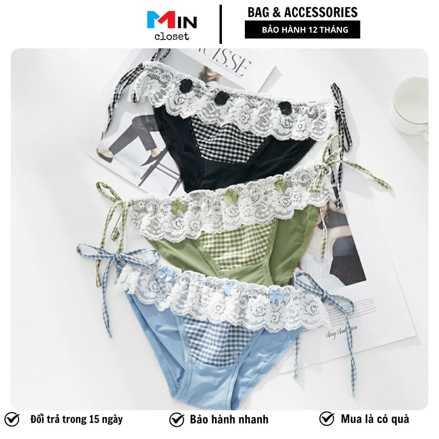 Quần lót nữ Quần lót ren cột dây cô hầu gái Siêu Dễ Thương Q12