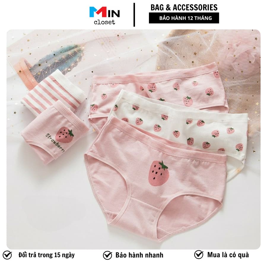 Quần lót nữ Dâu tây siêu dễ thương Mincloset