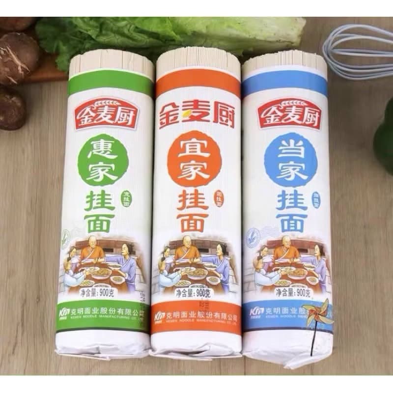 Mì Thanh Bột Mì Trung Quốc các vị đậu xanh Trứng Rau Su Su gói 900g