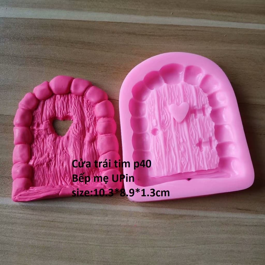 Khuôn silicon cánh cửa trái tim làm bánh rau câu 4d hoa nổi làm bánh xôi hoa đậu