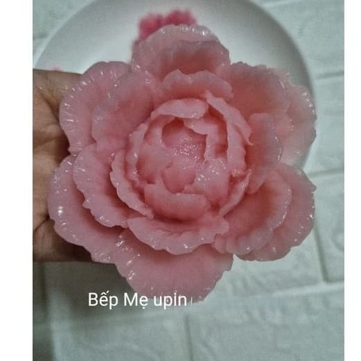 Khuôn Silicon Hoa Bắp cải size đại tròn 8 8cm