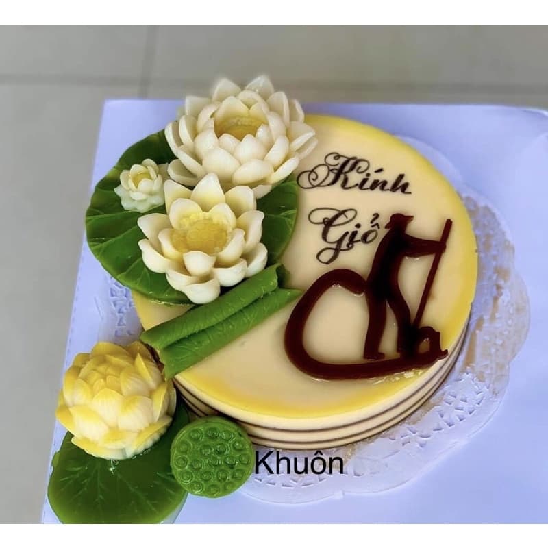 combo 9 khuôn silicon bộ hoa sen to làm thạch rau câu xôi hoa đậu