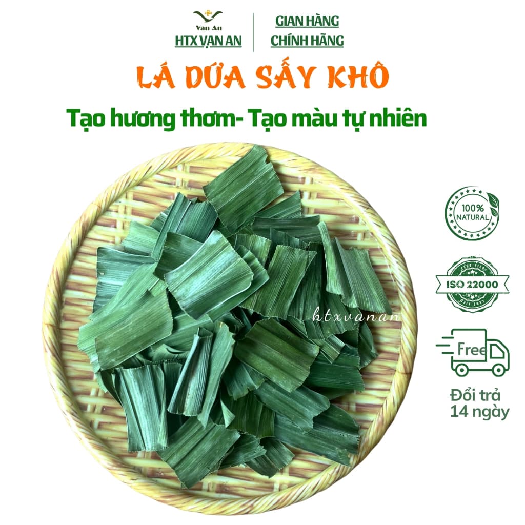 100G Lá Dứa Khô Sạch Cắt Ngắn Lá Nếp Thơm Sấy Lạnh