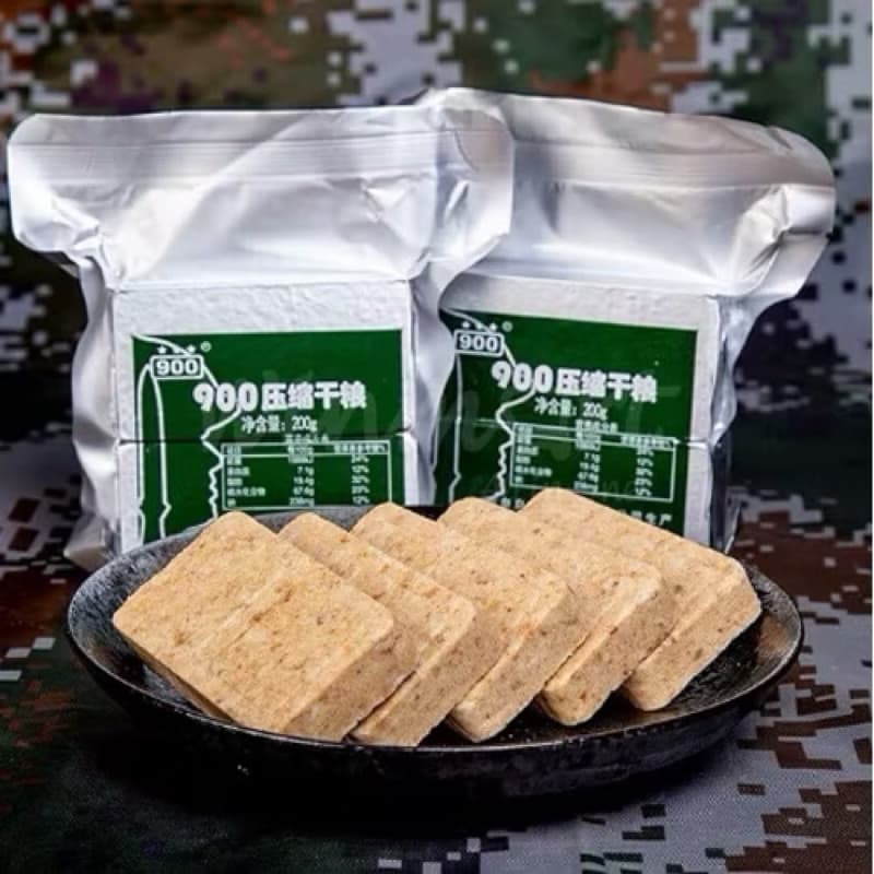 1 THANH 200gr LƯƠNG KHÔ QUÂN ĐỘI THÙNG SẮT 3 SAO 900