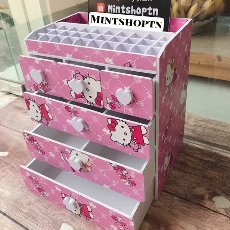 tủ đựng mỹ phẩm 5 tầng đặc biệt hello kitty