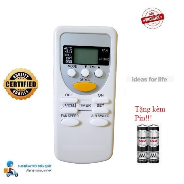 Điều khiển thay thế tương thích cho điều hòa Pa_na_so_nic 3 các dòng 1 chiều 2 chiều Inverter Hàng tốt