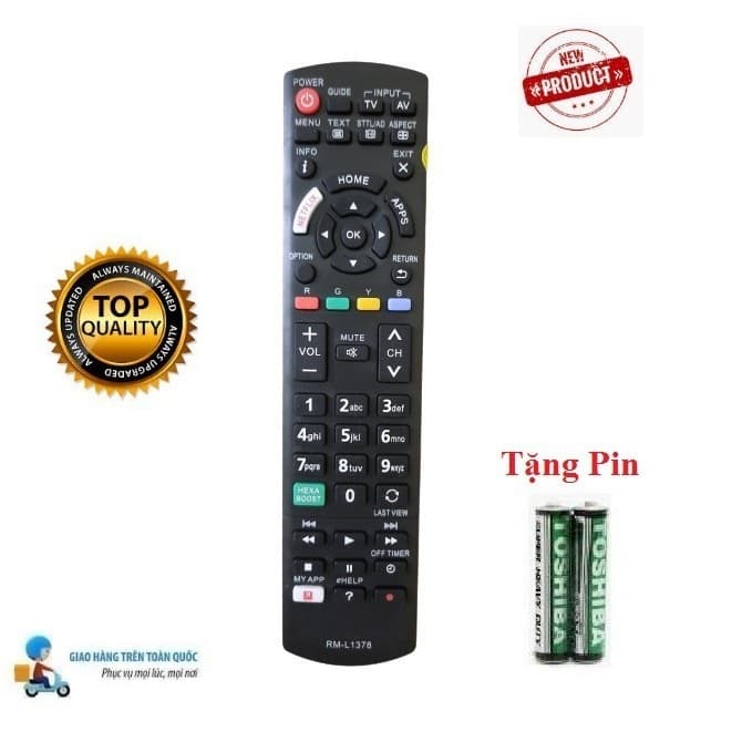 Remote Điều khiển thay thế tương thích cho tivi Pa_na_so_nic RM L1268 Hàng mới chất lượng cao
