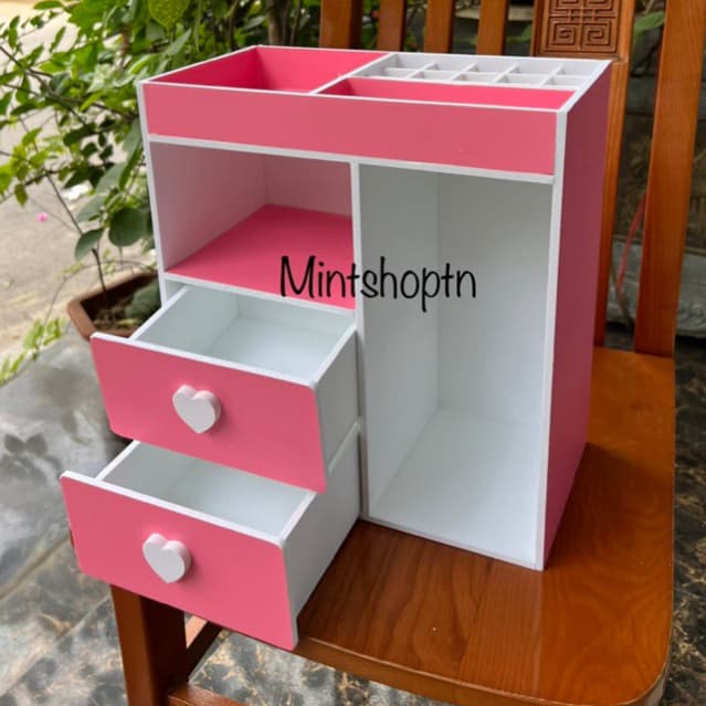 tủ mini đựng mỹ phẩm màu hồng tủ đựng mỹ phẩm tủ đựng đồ trang điểm đựng đồ makeup