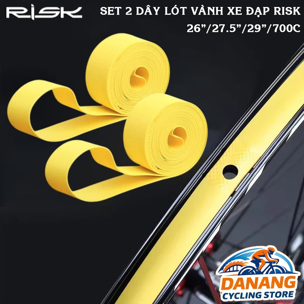 Set 2 Dây Lót Vành Niềng Xe Đạp Rim Tape 26 27.5 29 700C Nhãn hiệu RISK