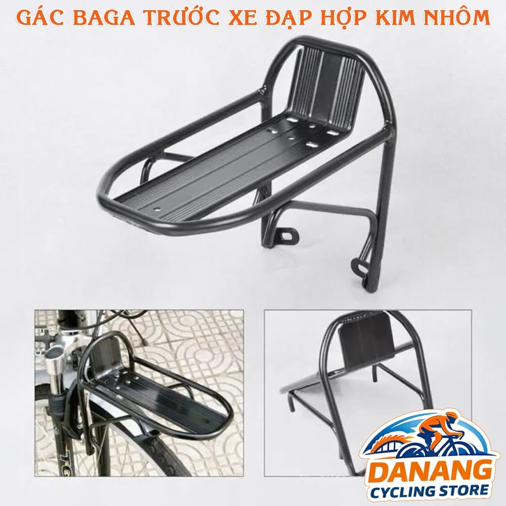 Gác Baga Trước Xe Đạp Hợp Kim Nhôm Gắn Phuộc Trước
