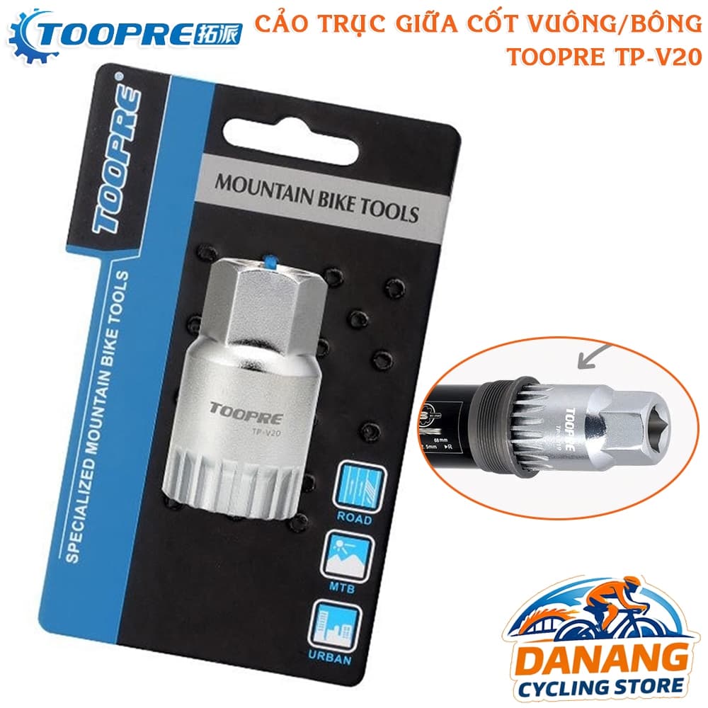 Cảo Tháo Mở Trục Giữa Cốt Vuông Cốt Bông Xe Đạp TOOPRE TP V2
