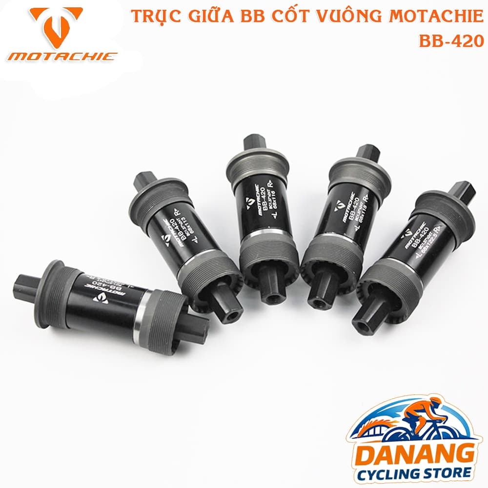 Trục Giữa Xe Đạp Cốt Vuông Bạc Đạn MOTACHIE BB 420 Nhiều Kích Thước Quay Trơn Bền
