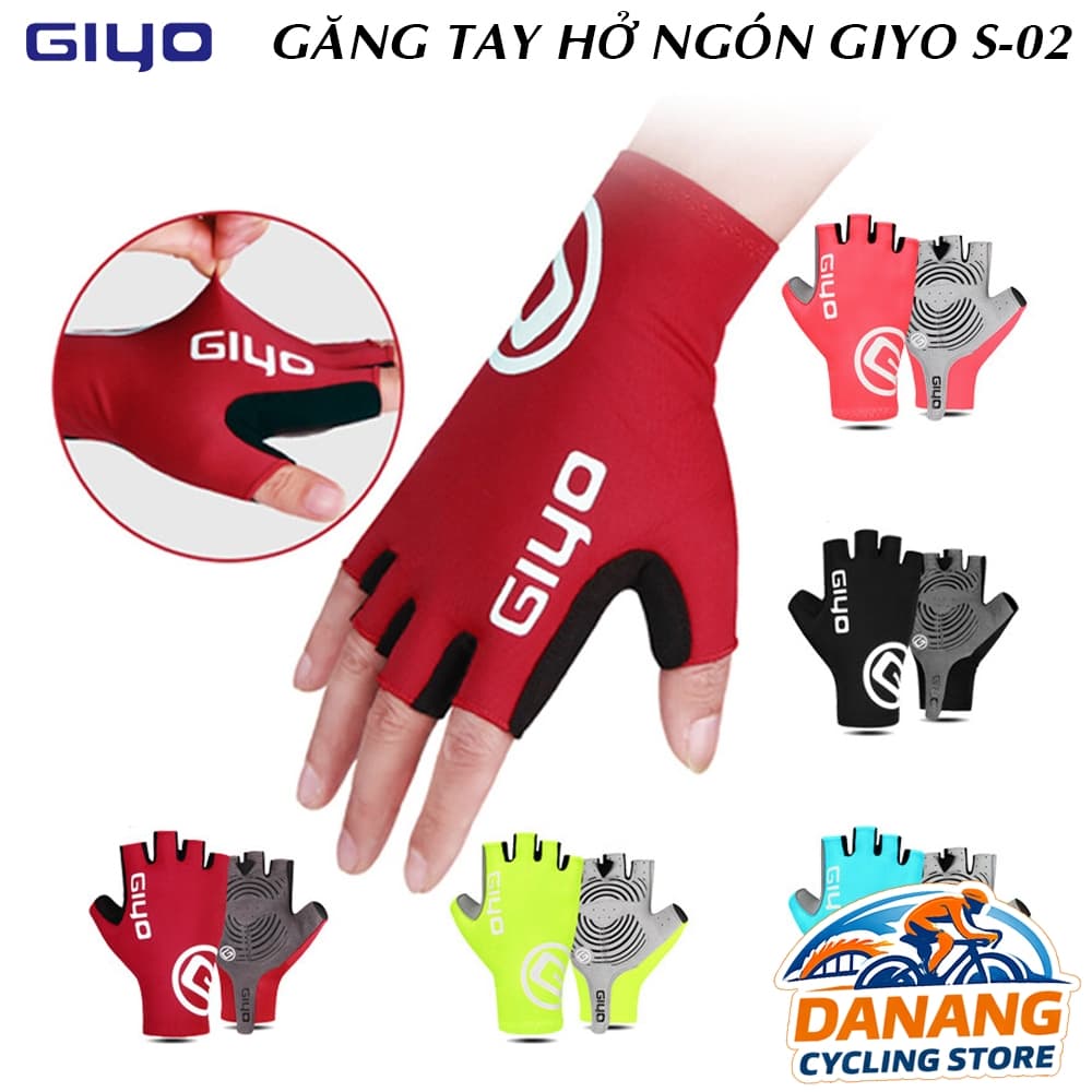 Găng Tay (Bao Tay) Xe Đạp Hở Ngón GIYO S 02 Co Giãn Êm Tay