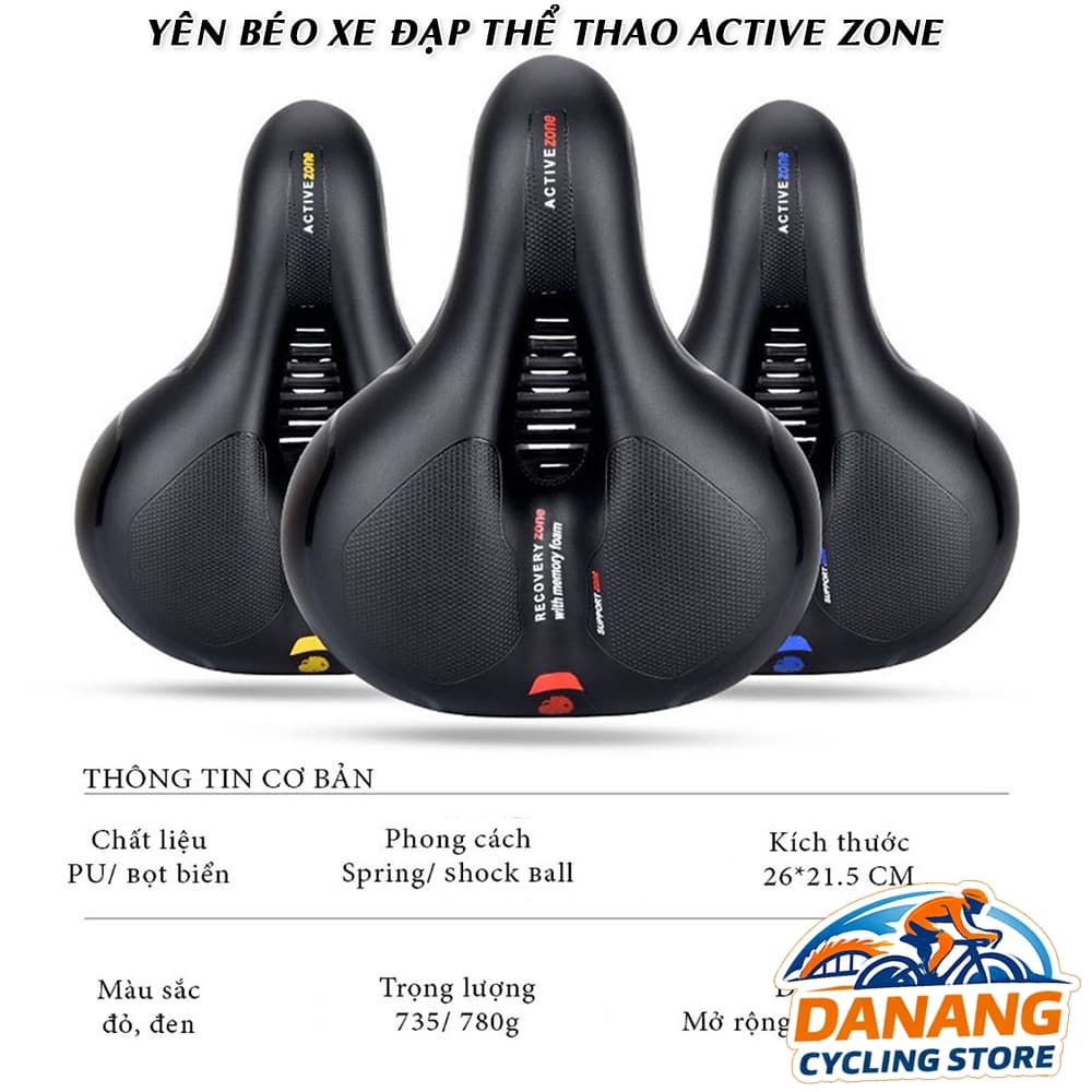 Yên Xe Đạp ACTIVE ZONE Êm Ái Yên Béo Ngồi Thoải Mái