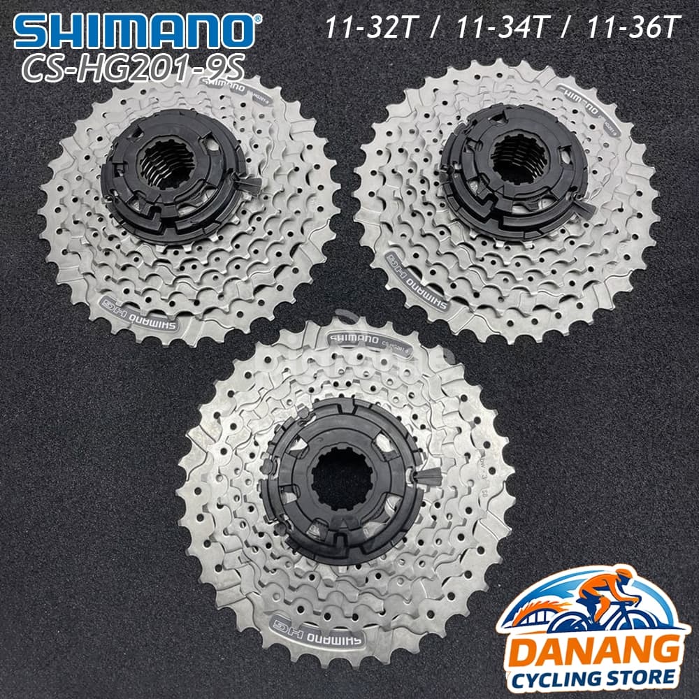 Líp Thả 9 Tầng (Cassette) Xe Đạp SHIMANO CS HG201 11 32T 11 34T 11 36T Không Hộp