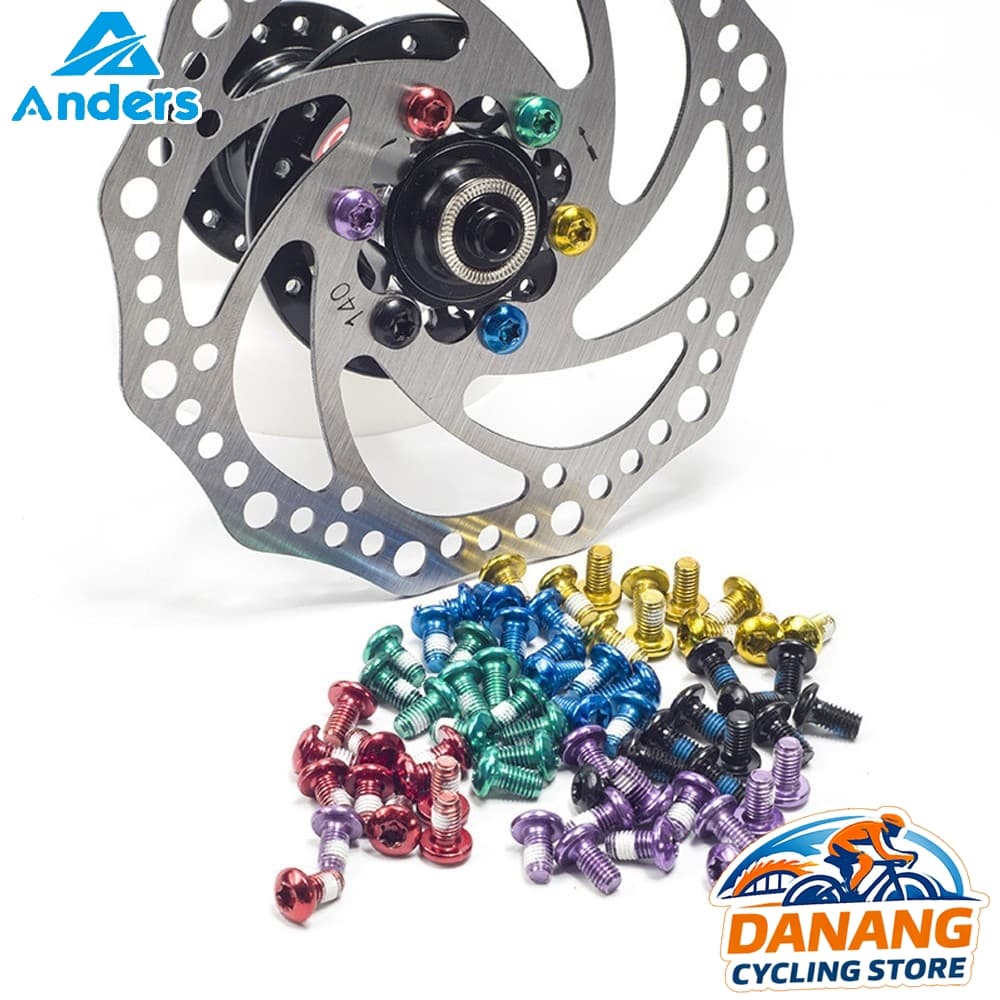 Bộ 12 Ốc Vít T25 ANDERS M5x10mm Ốc Phanh Đĩa Xe Đạp