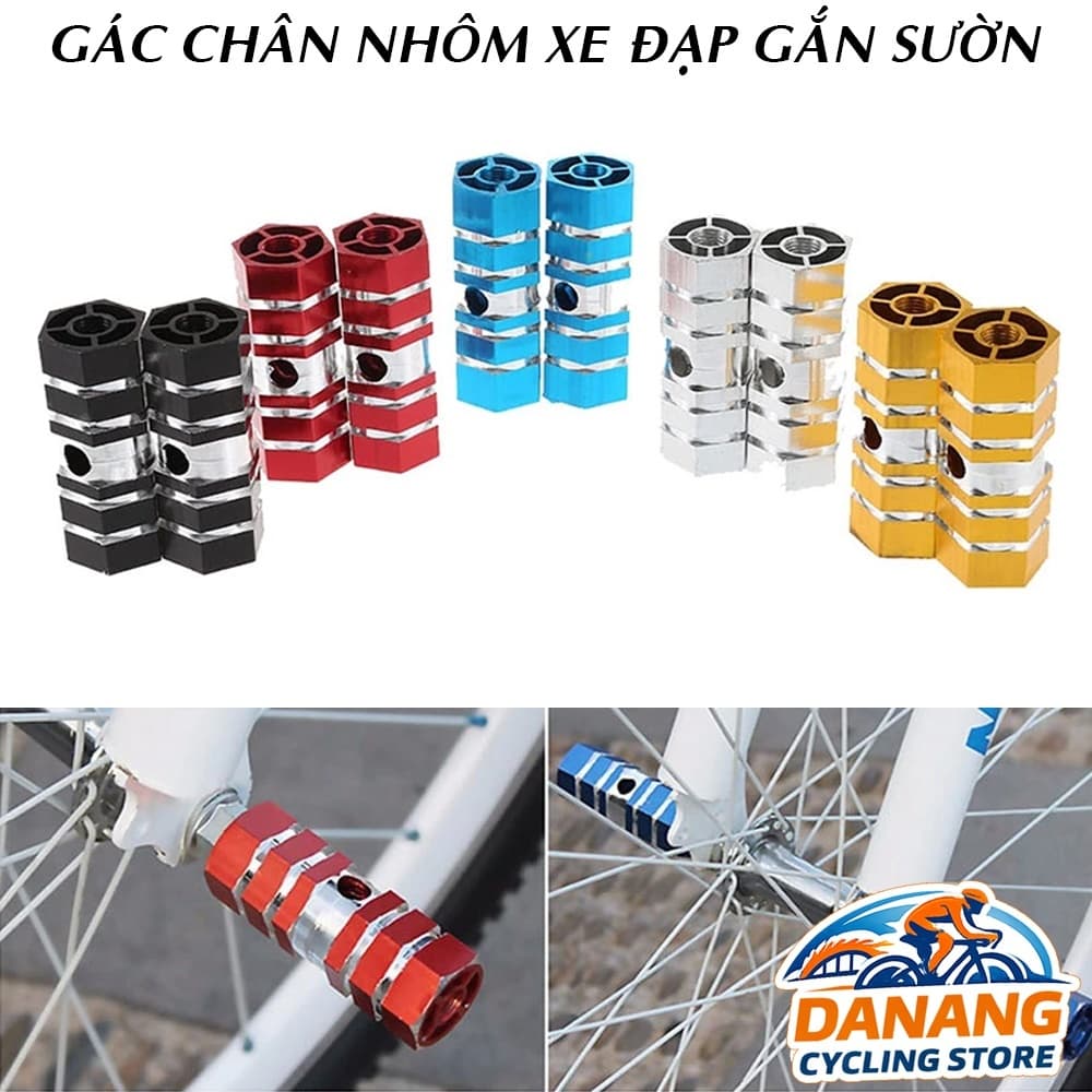 Set 2 Gác Chân Nhôm Xe Đạp Phụ Kiện Gắn Trục Bánh Sau