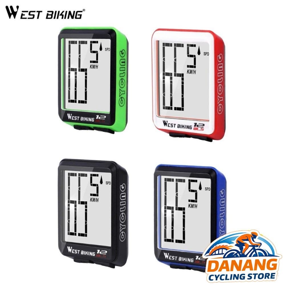 Đồng Hồ Đo Tốc Độ Xe Đạp Không Dây Wireless WEST BIKING 12WLS Có Đèn Nền Ban Đêm