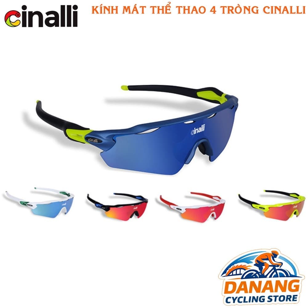 Kính Mát Xe Đạp Thể Thao 4 Tròng CINALLI Chống UV Full Box