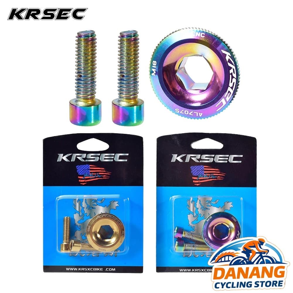 Ốc Vặn Đùi Đĩa Trục Rỗng KRSEC M15 M18 M20 Nắp Siết Crank Xe Đạp