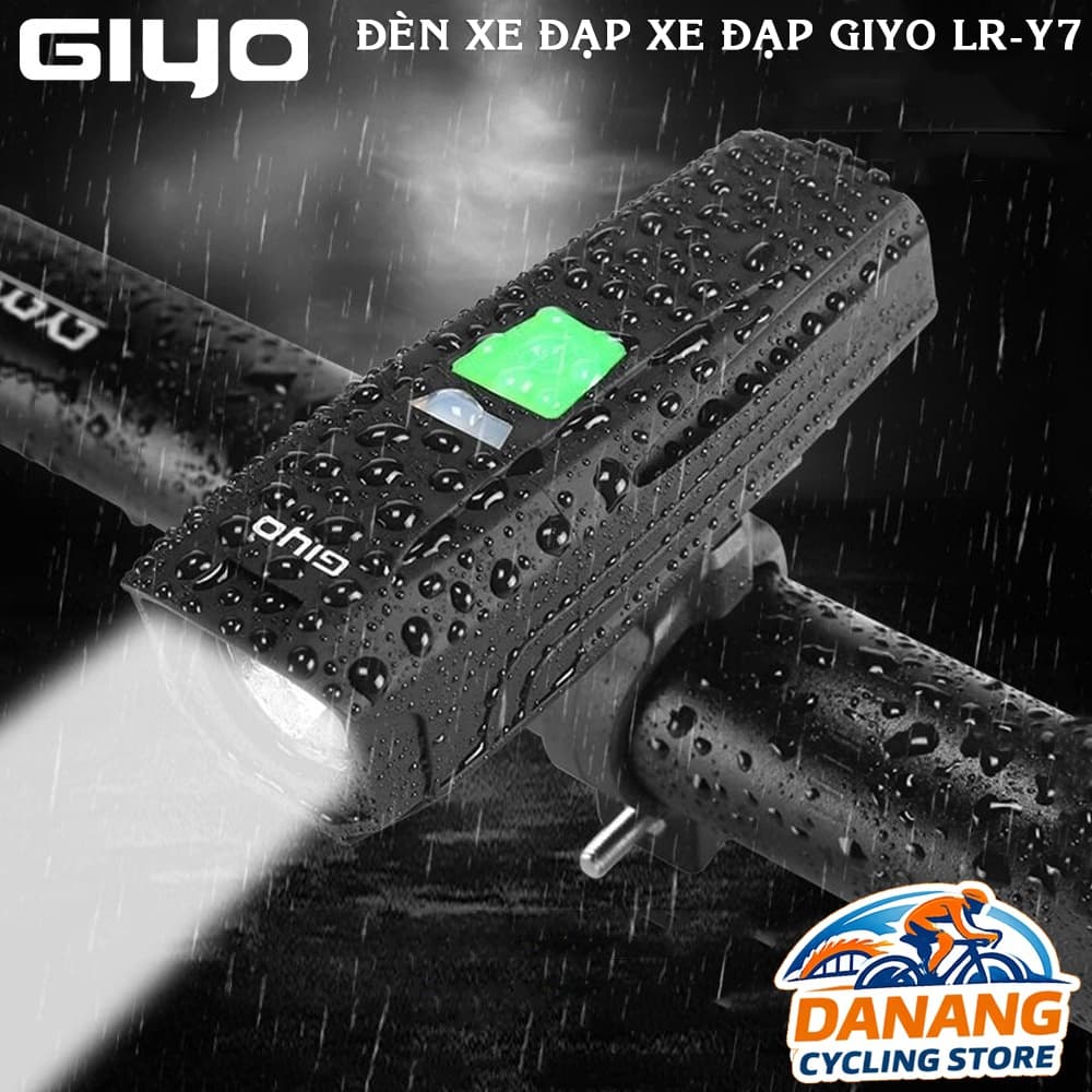 Đèn Pin Trước Xe Đạp GIYO LR Y7 Pin Sạc USB Tiện Lợi