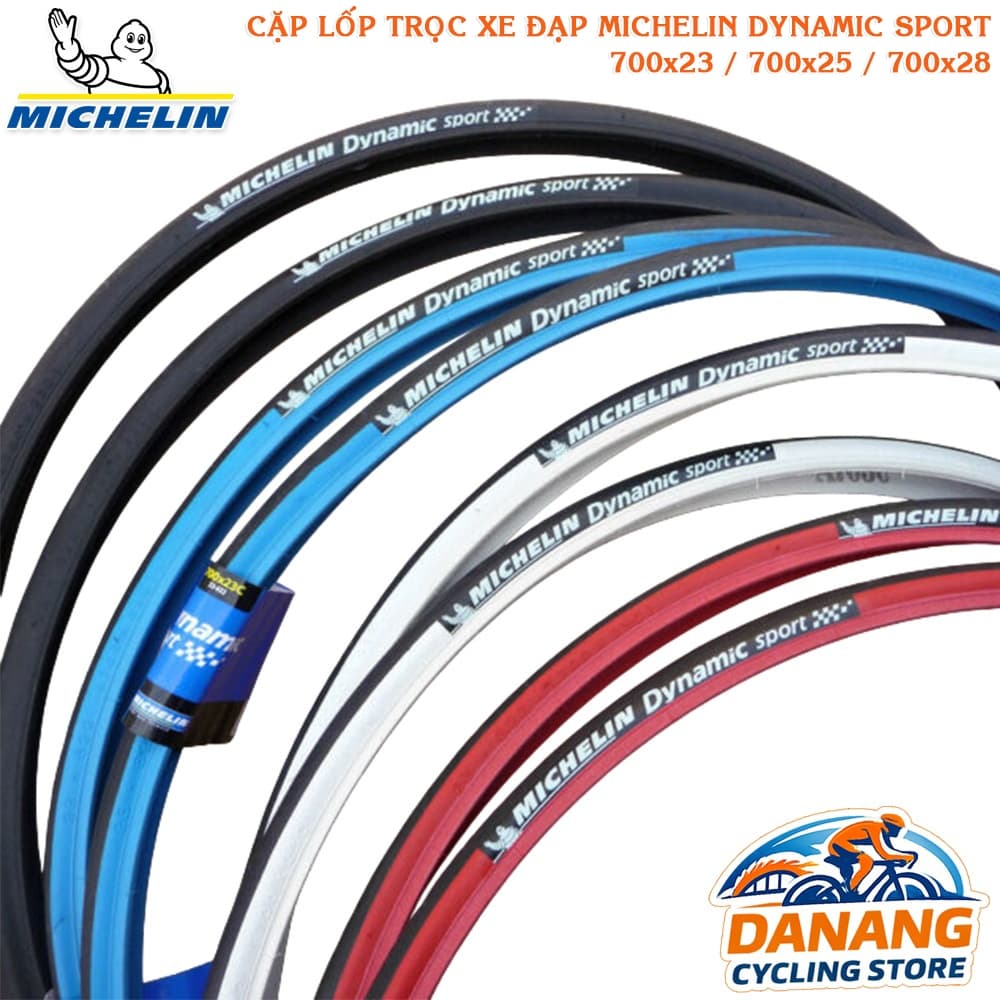 Cặp Lốp Trọc Xe Đạp Road MICHELIN Dynamic Sport 700x23C 700x25C 700x28C Vỏ Trơn Nhẹ Bám Đường Tốt