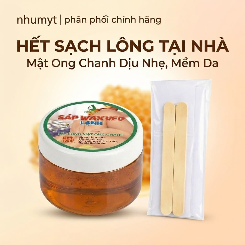 ( Hũ 175gr ) Wax Lông Veo Ngân Bình Kèm Giấy Và Que Wax triệt lông nách tay chân vĩnh viễn không đau