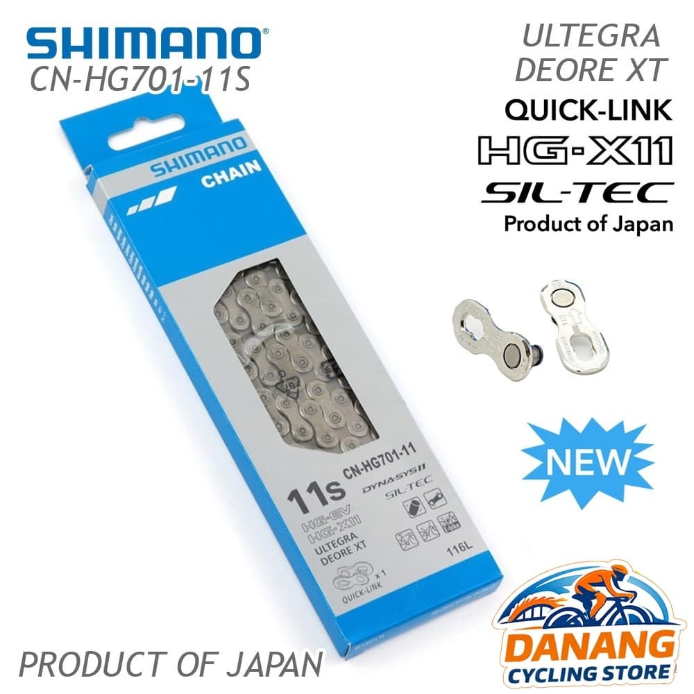 Xích Sên Xe Đạp SHIMANO Ultegra Deore CN HG701 Dùng Cho 11 Tốc Độ Box (Quick Link)