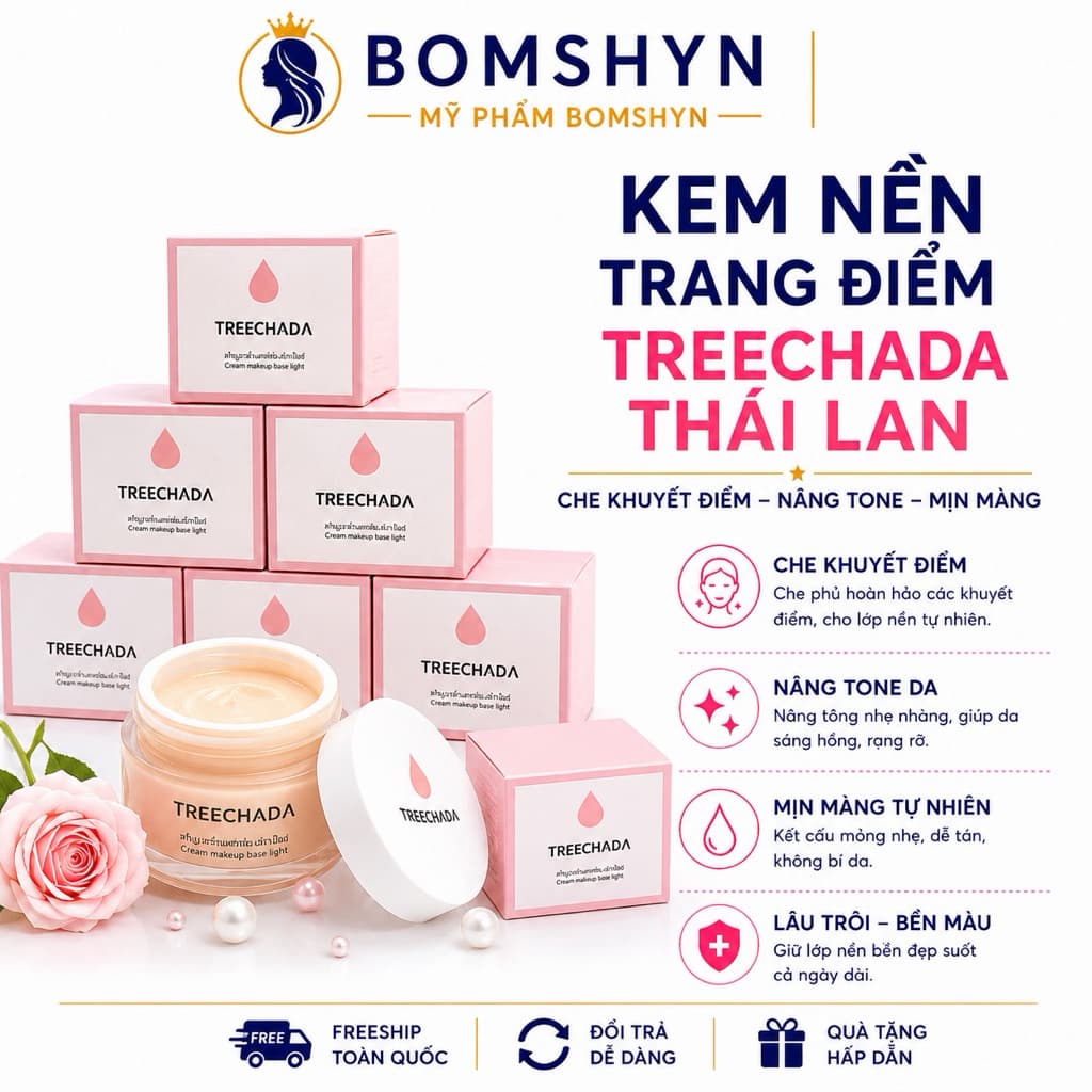 KEM NỀN MAKEUP DƯỠNG DA TREE CHADA NỘI ĐỊA THÁI LAN