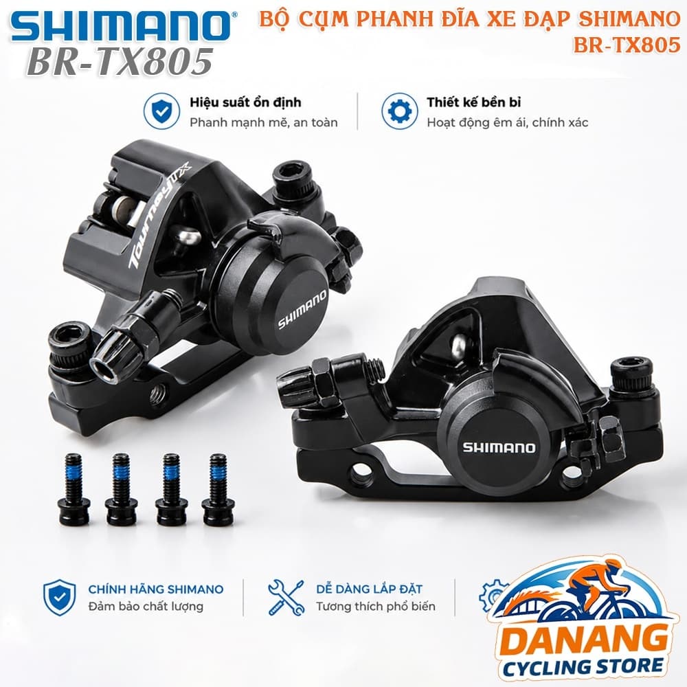 Bộ Cụm Phanh Thắng Đĩa Cơ Xe Đạp SHIMANO BR TX805 Cho MTB Touring