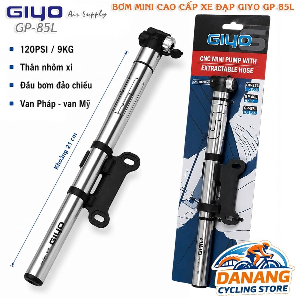 Bơm Mini Cao Cấp Xe Đạp GIYO GP 85L Nhỏ Gọn Dễ Mang Theo