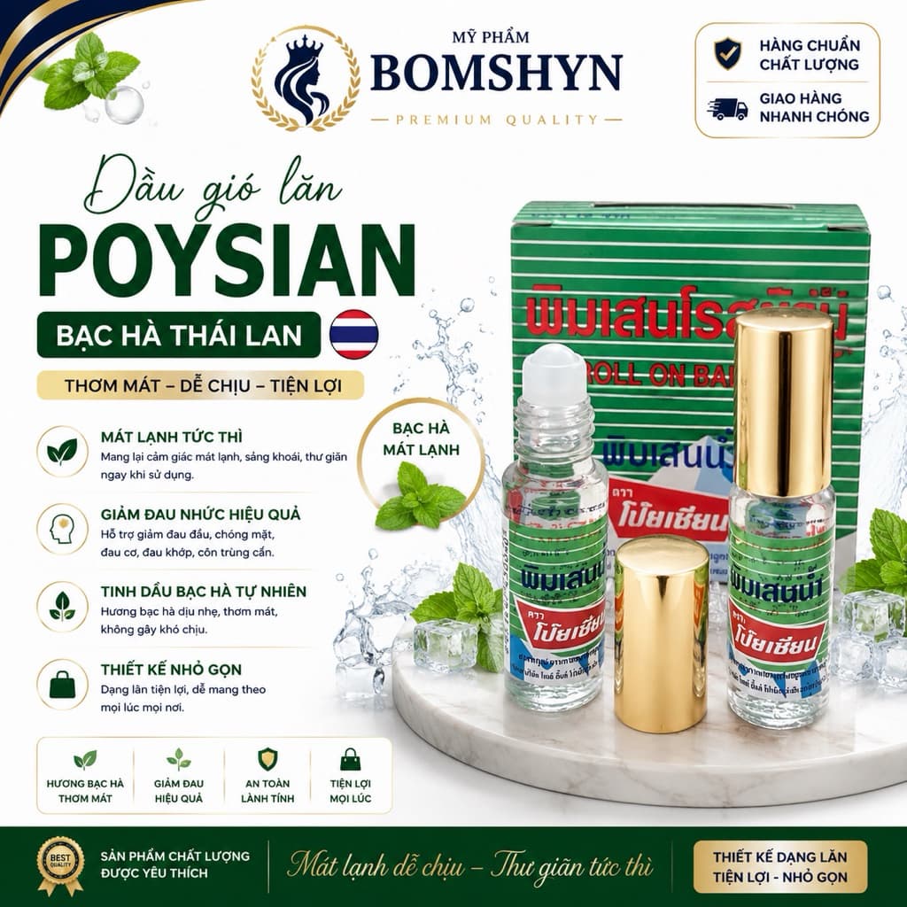 Dầu nóng lăn hinh nui thái lan poy sian
