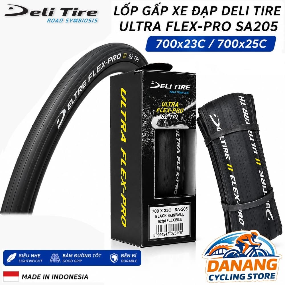 Lốp Gấp Xe Đạp DELI TIRE Ultra Flex Pro SA205 700x23C 700x25C Vỏ Road Touring Xe Đạp