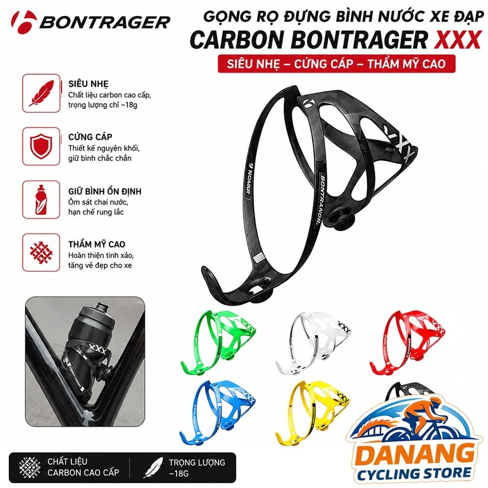 Gọng Rọ Đựng Bình Nước Xe Đạp Carbon BONTRAGER XXX Siêu Nhẹ
