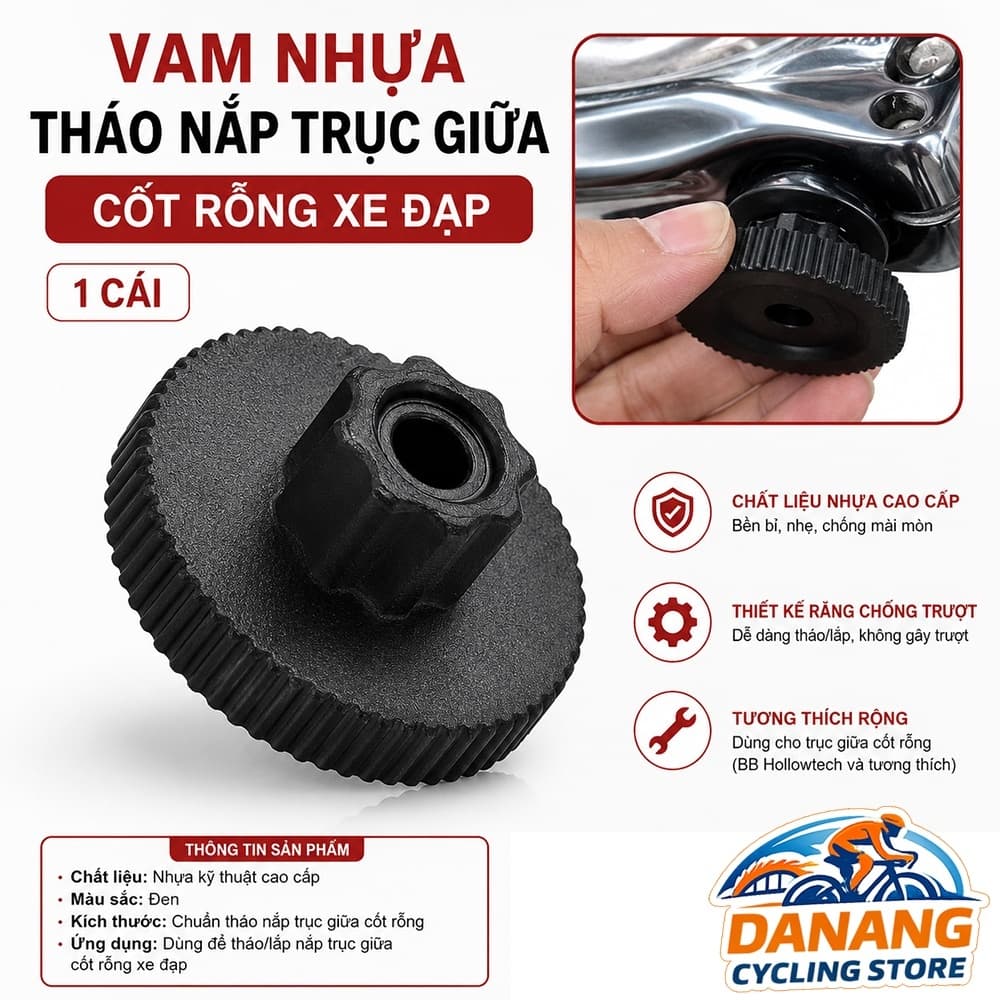 Vam Nhựa Tháo Nắp Trục Giữa Cốt Rỗng Xe Đạp Dụng Cụ Tháo BB Hollowtech II (1 Cái)