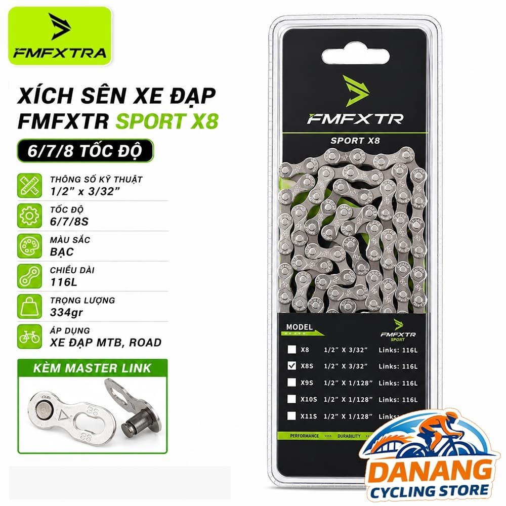 Xích Sên Xe Đạp FMFXTR Sport X8 6 7 8 Tốc Độ Cho Xe Đạp MTB Road